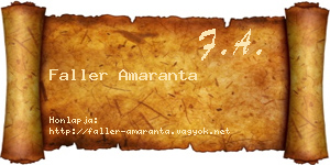 Faller Amaranta névjegykártya